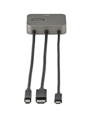 StarTech.com Adattatore Multiporta a HDMI 3-in-1 - Convertitore da USB-C, HDMI o Mini DisplayPort a HDMI per sala conferenze 4K 