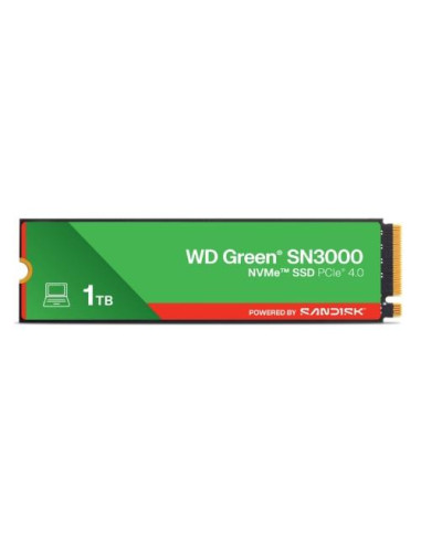 SSD WD  1TB GREEN SN3000 M.2(2280) PCIe NVME 4.0 X4 READ:5000MB/S-WRITE:4000MB/S WDS100T4G0E-00CPS0