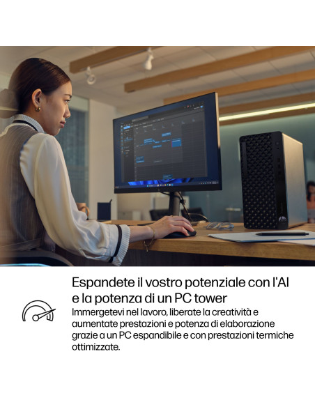 HP ProDesk 4 G1i AI PC Intel Core Ultra 5 235 16 GB DDR5-SDRAM 1 TB SSD Windows 11 Pro Tower Nero
