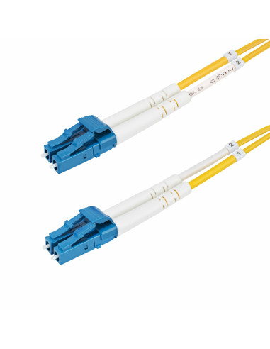 StarTech.com Cavo in fibra ottica duplex monomodale OS2 da LC a LC (UPC) da 30m, 9/125µm, 100G, Insensibile alla piegatura, Bas