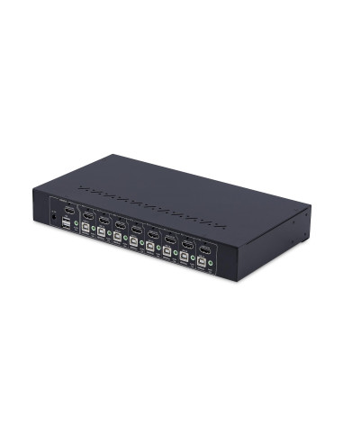 StarTech.com KVM Switch HDMI a 8 Porte con Kit Rack da 1U, 4K 60Hz HDMI 2.0, hub USB a 4 Porte, Commutazione con Tasti a Scelta 