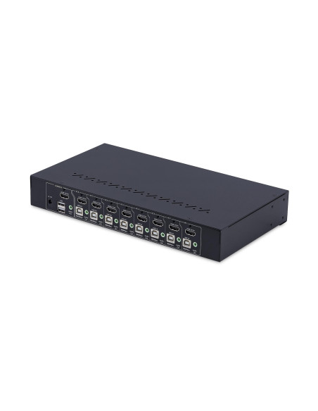 StarTech.com KVM Switch HDMI a 8 Porte con Kit Rack da 1U, 4K 60Hz HDMI 2.0, hub USB a 4 Porte, Commutazione con Tasti a Scelta 