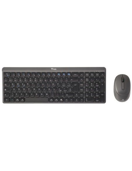 itek DEC WS01 tastiera Mouse incluso Universale RF senza fili + Bluetooth QWERTY Inglese, Italiano Nero, Grigio