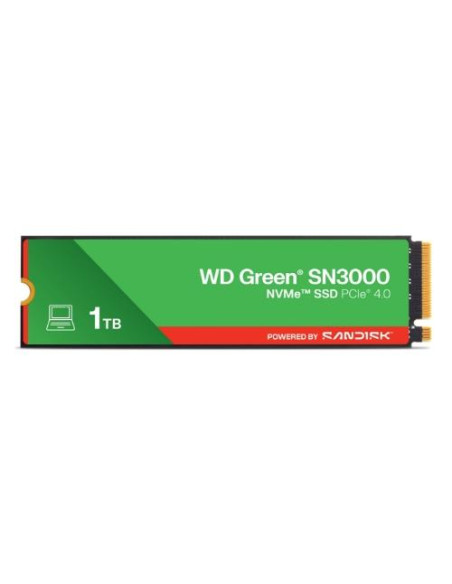 SSD WD  1TB GREEN SN3000 M.2(2280) PCIe NVME 4.0 X4 READ:5000MB/S-WRITE:4000MB/S WDS100T4G0E-00CPS0