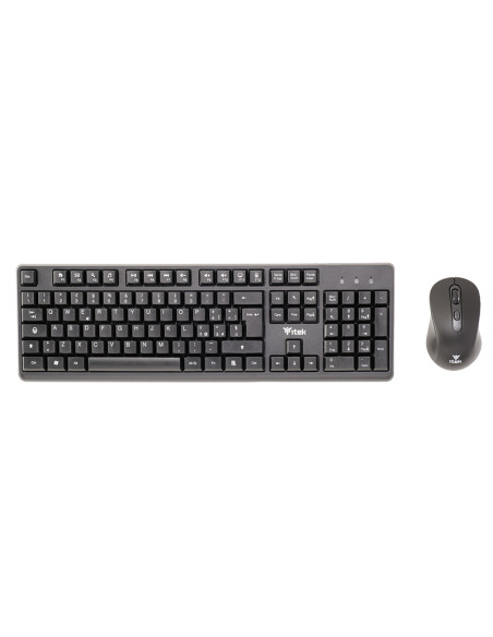 itek DEC W01 tastiera Mouse incluso Universale RF Wireless QWERTY Inglese, Italiano Nero