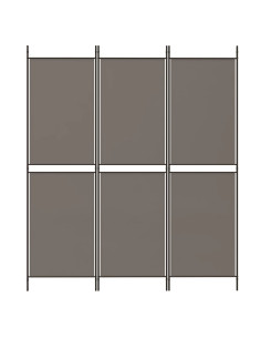 Divisorio a 3 Pannelli Antracite 150x220 cm in Tessuto 2