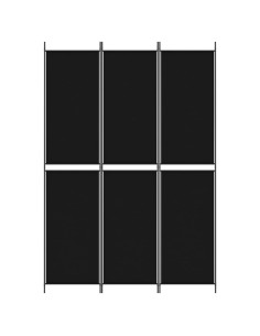 Divisorio a 3 Pannelli Nero 150x220 cm in Tessuto 2
