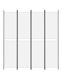 Divisorio a 4 Pannelli Bianco 200x220 cm Tessuto 2