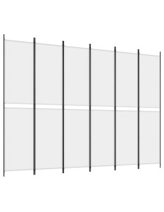 Divisorio a 4 Pannelli Bianco 300x220 cm Tessuto