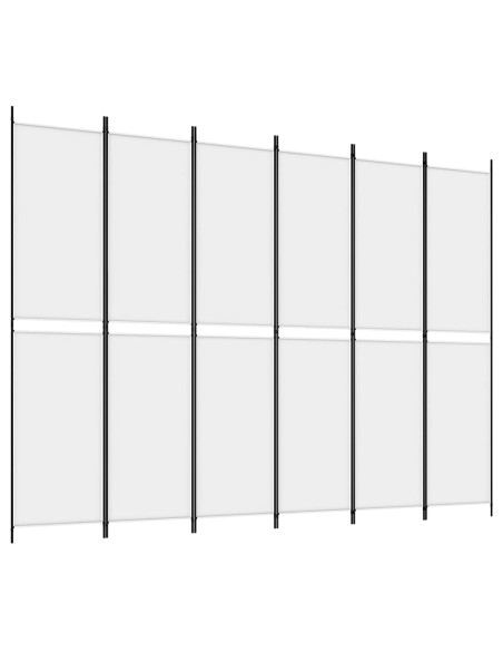Divisorio a 4 Pannelli Bianco 300x220 cm Tessuto