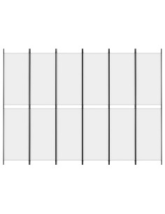 Divisorio a 4 Pannelli Bianco 300x220 cm Tessuto 2