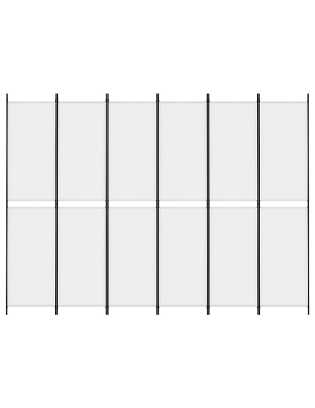 Divisorio a 4 Pannelli Bianco 300x220 cm Tessuto