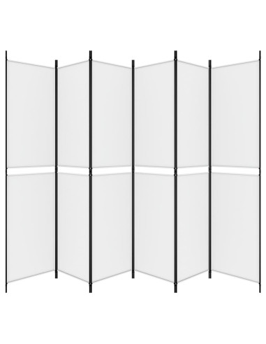 Divisorio a 4 Pannelli Bianco 300x220 cm Tessuto