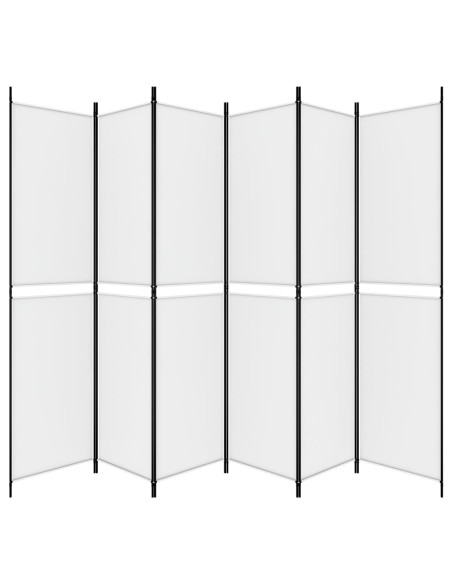 Divisorio a 4 Pannelli Bianco 300x220 cm Tessuto
