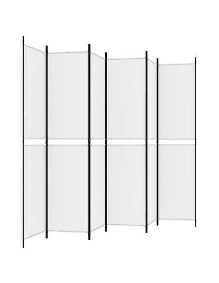 Divisorio a 4 Pannelli Bianco 300x220 cm Tessuto