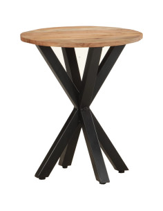 Tavolino di Servizio 48x48x56cm in Legno Massello di Acacia