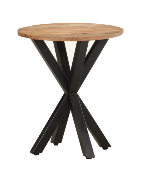 Tavolino di Servizio 48x48x56cm in Legno Massello di Acacia