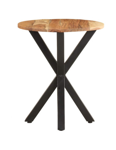 Tavolino di Servizio 48x48x56cm in Legno Massello di Acacia