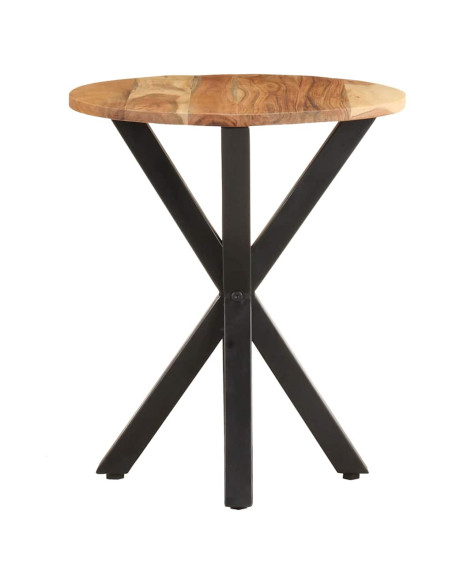 Tavolino di Servizio 48x48x56cm in Legno Massello di Acacia