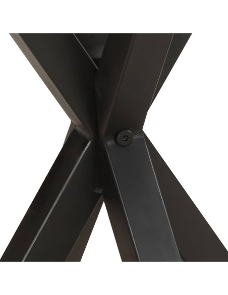 Tavolino di Servizio 48x48x56cm in Legno Massello di Acacia