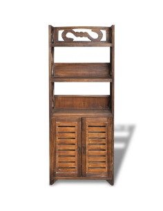 Armadietto per Bagno Albuquerque in Legno Marrone 46x24x117,5cm 2