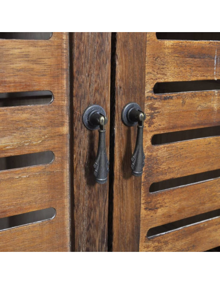 Armadietto per Bagno Albuquerque in Legno Marrone 46x24x117,5cm