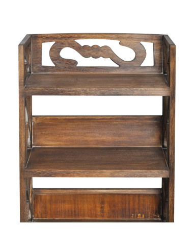 Armadietto per Bagno Albuquerque in Legno Marrone 46x24x117,5cm