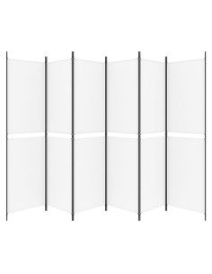Divisorio a 4 Pannelli Bianco 300x200 cm Tessuto 2
