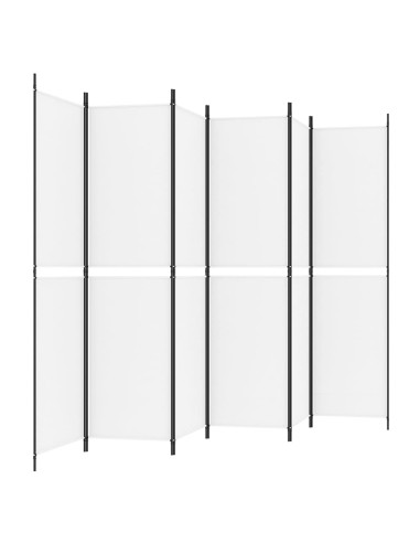 Divisorio a 4 Pannelli Bianco 300x200 cm Tessuto