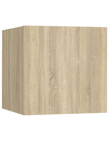 Mobili TV a Parete 8 pz Rovere Sonoma 30,5x30x30 cm