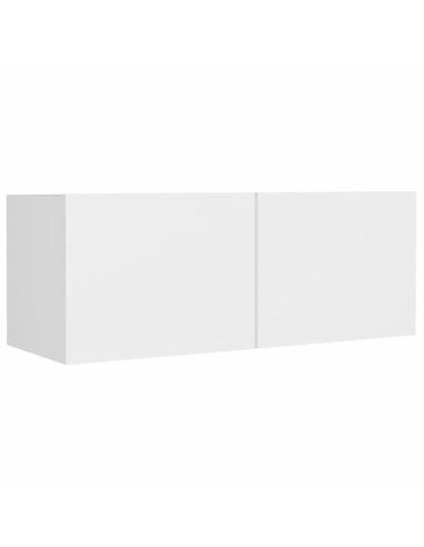 Set Mobili Porta TV 8pz Bianco in Legno Multistrato