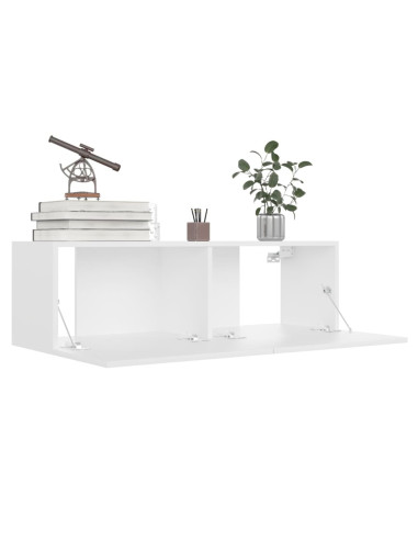 Set Mobili Porta TV 8 pz Bianco in Legno Multistrato