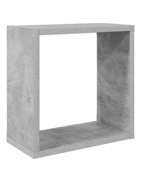 Mensole Parete a Cubo 4 pz Grigio Cemento 30x15x30 cm
