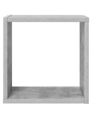 Mensole Parete a Cubo 4 pz Grigio Cemento 30x15x30 cm