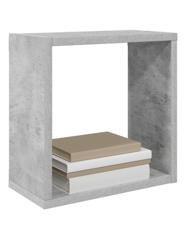 Mensole Parete a Cubo 6 pz Grigio Cemento 30x15x30 cm