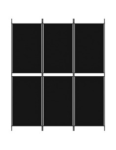Divisorio a 3 Pannelli Nero 150x180 cm in Tessuto 2
