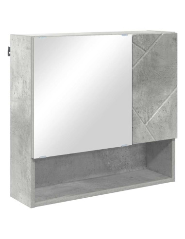 Set di mobili per il bagno 2 pcs Grigio cemento 61 x 35 x 64 cm