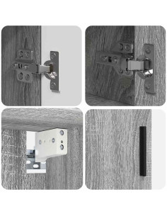 Set di mobili per il bagno 2 pcs Grigio sonoma 61 x 35 x 64 cm