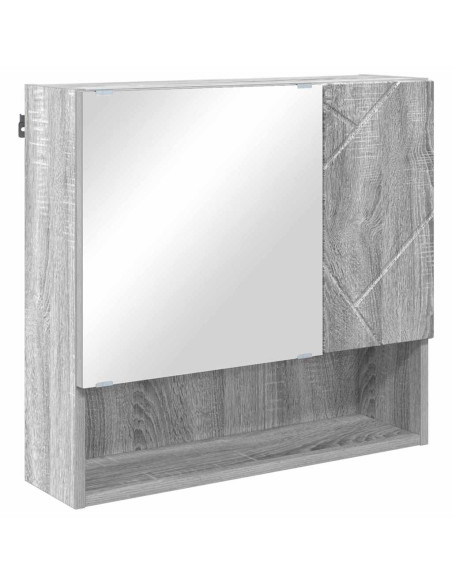 Set di mobili per il bagno 2 pcs Grigio sonoma 61 x 35 x 64 cm