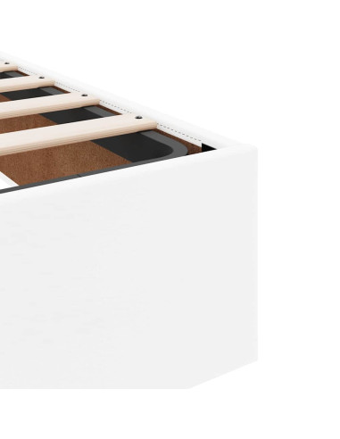 Struttura del letto Bianco Puro 90 x 190 cm Pelle sintetica