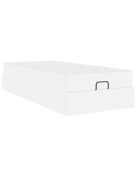 Struttura del letto Bianco Puro 90 x 190 cm Pelle sintetica