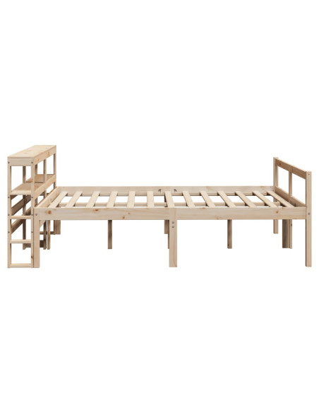 Letto per Anziani con Testiera 140x200 cm Legno Massello Pino