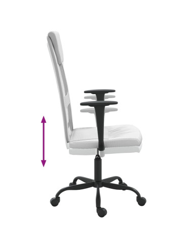Sedia da Ufficio Altezza Regolabile Bianca in Rete e Similpelle