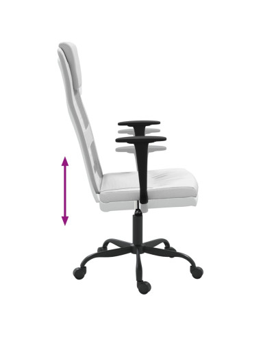 Sedia da Ufficio Altezza Regolabile Bianca in Rete e Similpelle