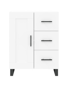 Credenza Bianca 69,5x34x180 cm in Legno Multistrato 2