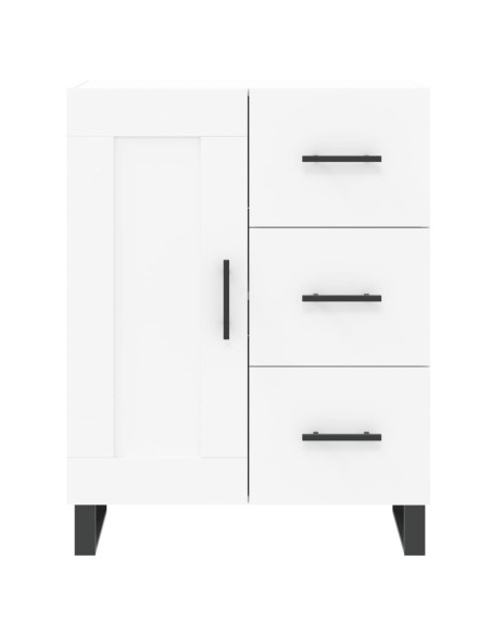 Credenza Bianca 69,5x34x180 cm in Legno Multistrato