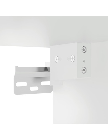 Credenza Bianca 69,5x34x180 cm in Legno Multistrato