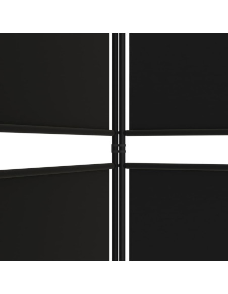 Divisorio a 6 Pannelli Nero 300x220 cm in Tessuto