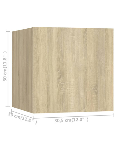 Set di Mobili Porta TV 5 pz Rovere Sonoma in Legno Multistrato