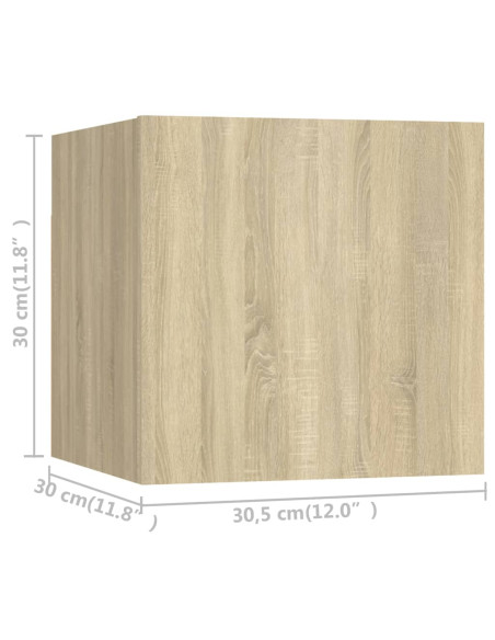Set di Mobili Porta TV 5 pz Rovere Sonoma in Legno Multistrato